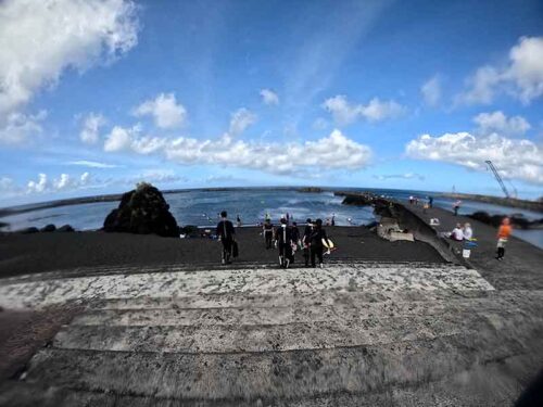 落ち着いていた底土の海へ行きまして