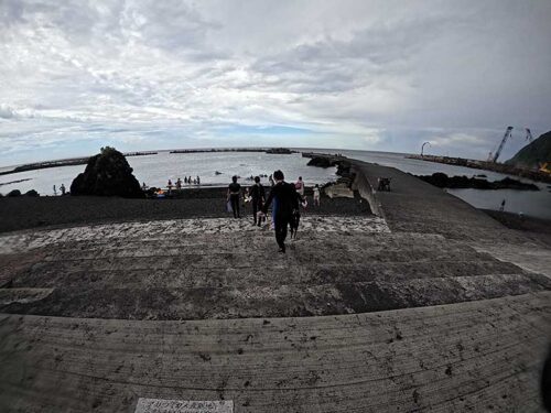 落ち着いていた底土の海へ行きまして