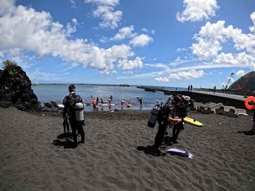 落ち着く底土の海へ行き