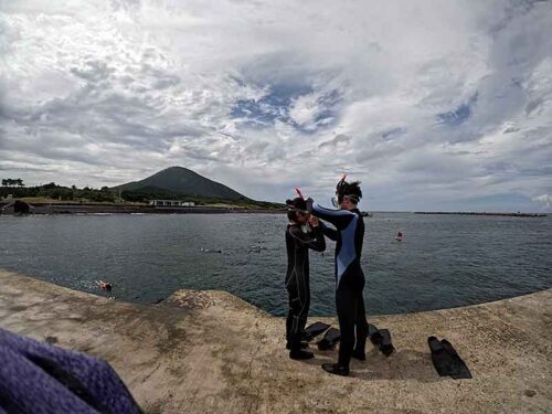 概ね落ち着く底土の海へ行きまして