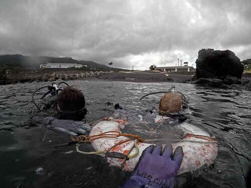 浅場でゆっくり海に慣れ