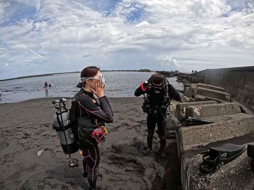 手前は概ね落ち着いていた底土の海へ行きまして