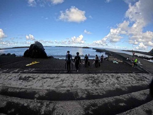 水面ペッタリしていた底土の海へ行きまして