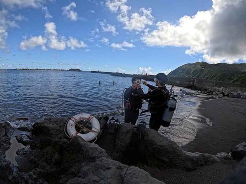 概ね落ち着く底土の海へ行きまして