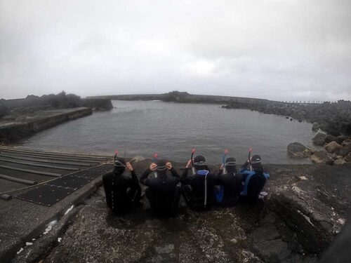 落ち着いてきていた八重根の海へ行きまして
