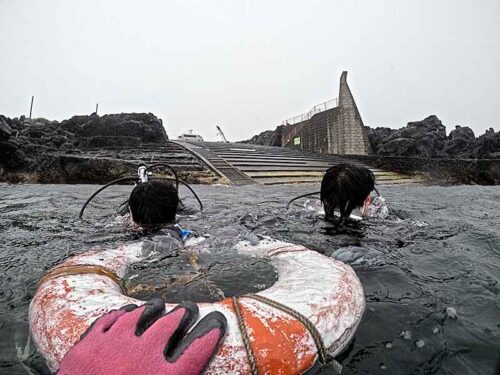 浅場で色々練習していき
