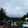 早めのうちは雲は広がり蒸し暑さも感じられてた8/3の八丈島