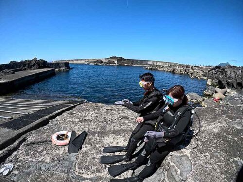 概ね落ち着く八重根の海へ行きまして