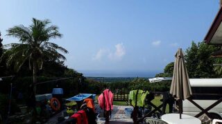 若干もやがかかったような空模様となっていた8/29の八丈島