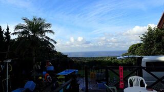風は弱めで青空広がっていた9/27の八丈島